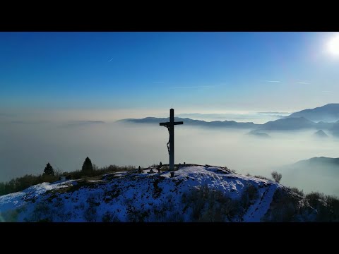 Monte Summano. Sopra la nebbia con il drone. 02 febbraio 2023