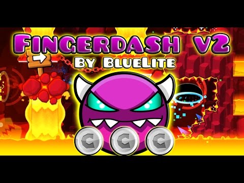 Geometry Dash [2.1] - Fingerdash v2 [DEMON] by BlueLite 100% Complete | LeLSteve