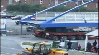 preview picture of video 'RAF Sealand (Queensferry N. Wales) Cycleway Bridge, Move and Install'