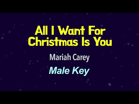 Mariah Carey - All I Want For Christmas Is You  (Male key) KARAOKE [No Guide]