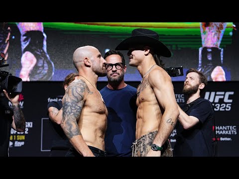 Face-offs at the Press Conference | UFC 325: Volkanovski vs. Lopes 2