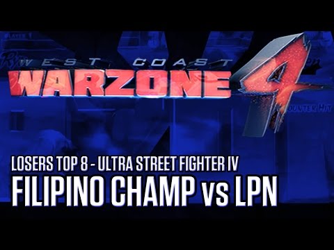Filipino Champ (Dhalsim) vs pH.LPN (Rolento) - Top 16 Losers - West Coast Warzone 4 - Ultra SF4