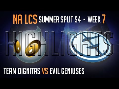 LCS Highlights Dignitas vs Evil Geniuses Super Week 7 NA Summer 2014 S4 DIG vs EG W7D2 Season 4