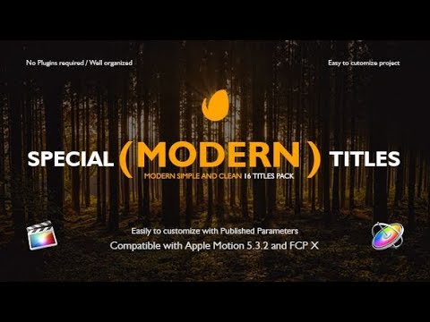 Videohive Special Modern Titles Pack for FCPX 20708205 – APPLE MOTION TEMPLATES