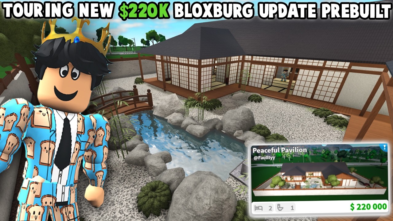TOURING THE NEW BLOXBURG $220K JAPANESE PREBUILT UPDATE HOUSE...