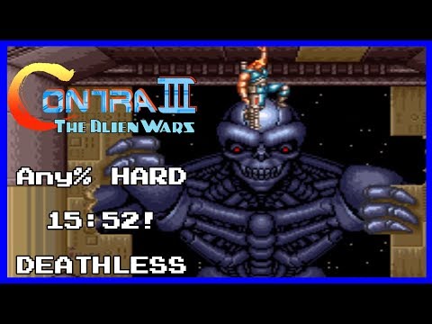 Contra III Deathless Speedrun Any% Hard 15:52