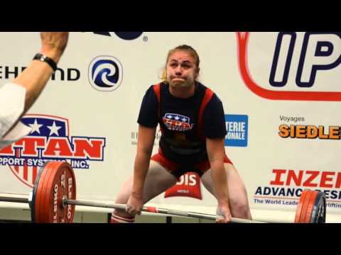 WC Powerlifting 2015 - Yevheniia Tishakova - 220kg deadlift