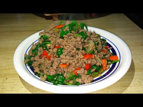 How to Cook Ground Beef w/ Spinach Recipe | Beef...