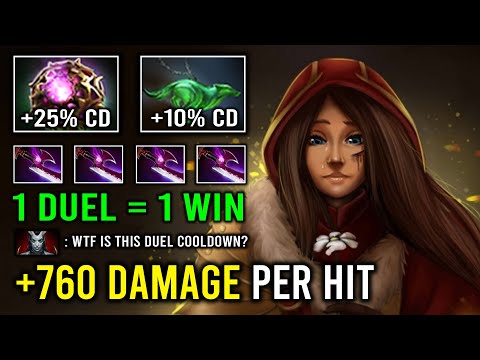 +760 Damage Per Hit Octarine Quickening Charm Nonstop Duel Cooldown Legion Commander Dota 2