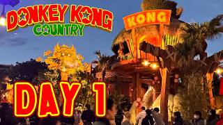 We Visited Donkey Kong Country DAY 1: Land Tour, Night, & Minecart Madness Ride Impressions!