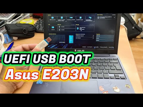 How To Reinstall Windows 10 On Asus E203N | UEFI USB BOOT