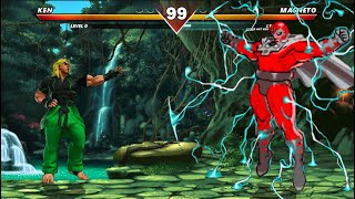 Street Fighter V Ken Vs GGX Jam Ex, Marvel Magento, Carnage Spider, Dragon Claw fighting Game Mugen