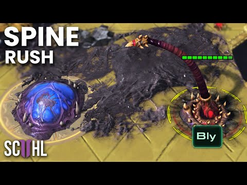 Bly's Insane Spine Crawler Rush - Starcraft 2: Bly vs. Elazer