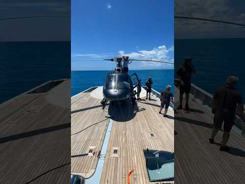 For when you need to make a quick getaway...🚁 #helicopter #luxury #yacht