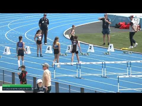 U12 Girls 80m Hurdles Heat 8: 2021 State Combined Events Championships // LAVicTV