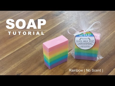 Melt and Pour Rainbow Soap Tutorial