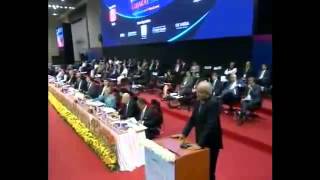 Mr RC Bhargava, Chairman, Maruti Ugyog Ltd. addressing the Vibrant Gujarat 2013 summit
