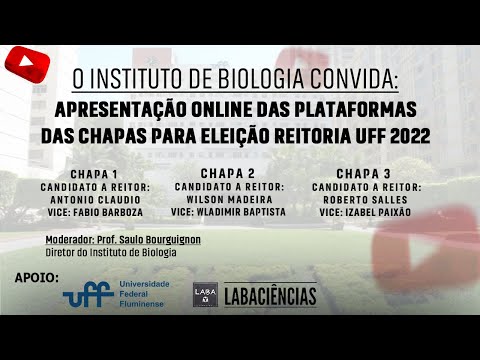 Apresentação online das Plataformas das Chapas para Eleição Reitoria 2022