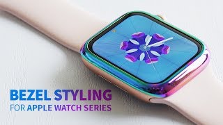 Ringke Bezel Styling Apple Watch 40MM Randbeschermer RVS Neon Chrome Cases