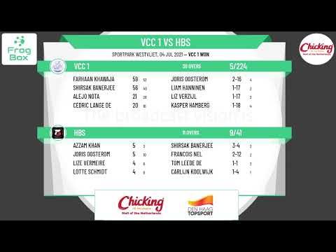 🔴LIVE: VCC 1 vs HBS | KNCB U15 Round 5 | Royal Dutch Cricket | 04-07-2021