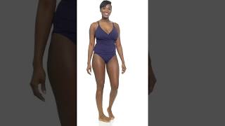 Download lagu Tommy Bahama Pearl Solids Cross Front One Piece Swimsuit (D/DD Cup) | SwimOutlet.com mp3
