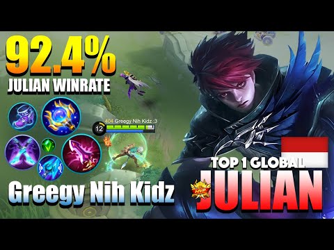 Julian Perfect Gameplay with 92.4% WinRate | Top 1 Global Julian Gameplay By Greegy Nih Kidz | MLBB