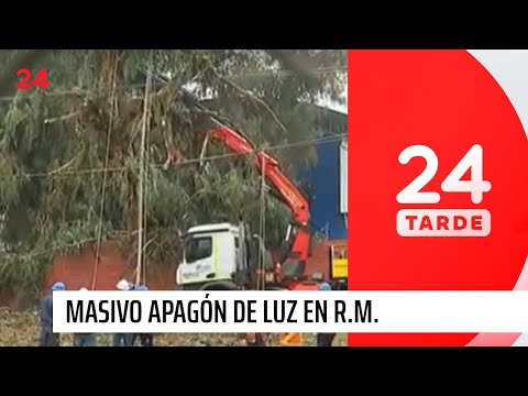 Caída de torre de alta tensión causó apagón masivo en la región Metropolitana | 24 Horas TVN Chile