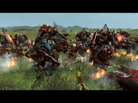 Chaos Knights & Blood Knights VS Grail Knights & Horned Ones | Total War: Warhammer 2