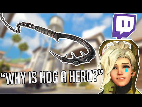 twitch streamer gets tilted by my roadhog w/ reactions | Overwatch