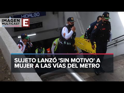 Fiscalía investiga homicidio de hombre que aventó a mujer a las vías del Metro