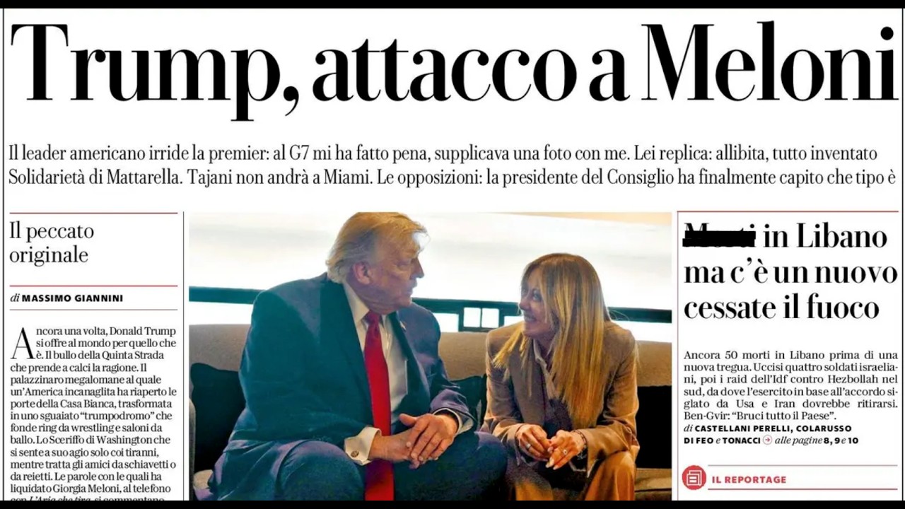 RASSEGNA STAMPA 20 GIUGNO 2026. QUOTIDIANI NAZIONALI ITALIANI  PRIME PAGINE DEI GIORNALI DI OGGI.