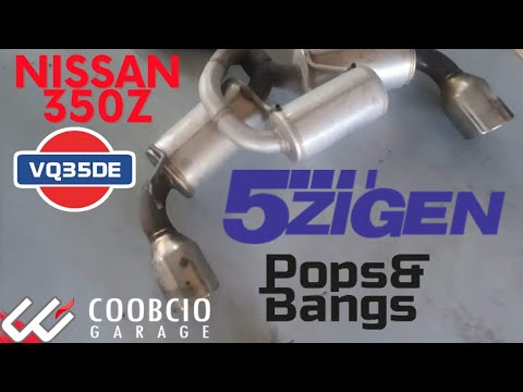 Nissan 350z VQ35DE 5zigen Exhaust twarda odcinka pops and bangs - szybki serwis w Coobcio Garage
