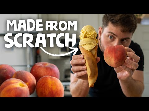 Easy Homemade Peach Ice Cream | Cooking the States (Georgia)
