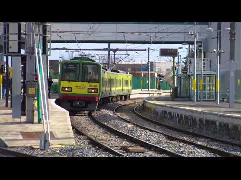 Dart train number 8636 arriving at Howth Junction station