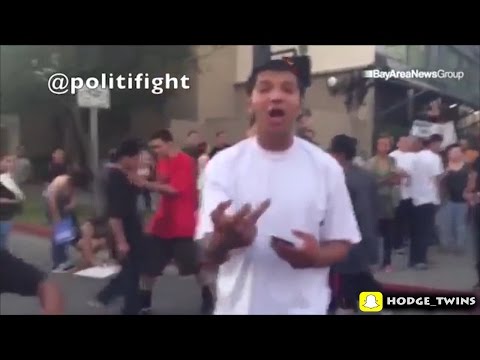 Donald Trump Supporters Punched By Mobs of Protesters @Hodgetwins Video