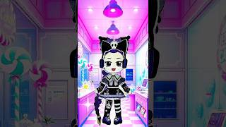Download lagu Rumi in Kuromi Style 💜🖤 Cute Gothic Doll Makeover | Satisfying Sticker ASMR mp3