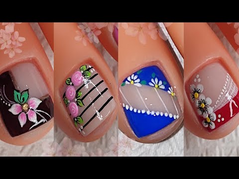 Varios y Hermosos DISEÑOS de UÑAS para embellecer tus pies | UÑAS PARA PIES DECORDAS