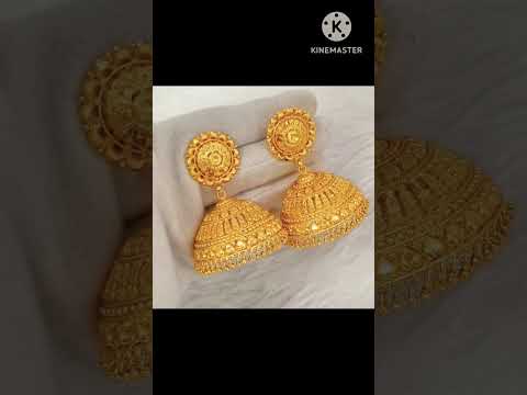 new# light weight gold Jhumka design | subscribe here👇