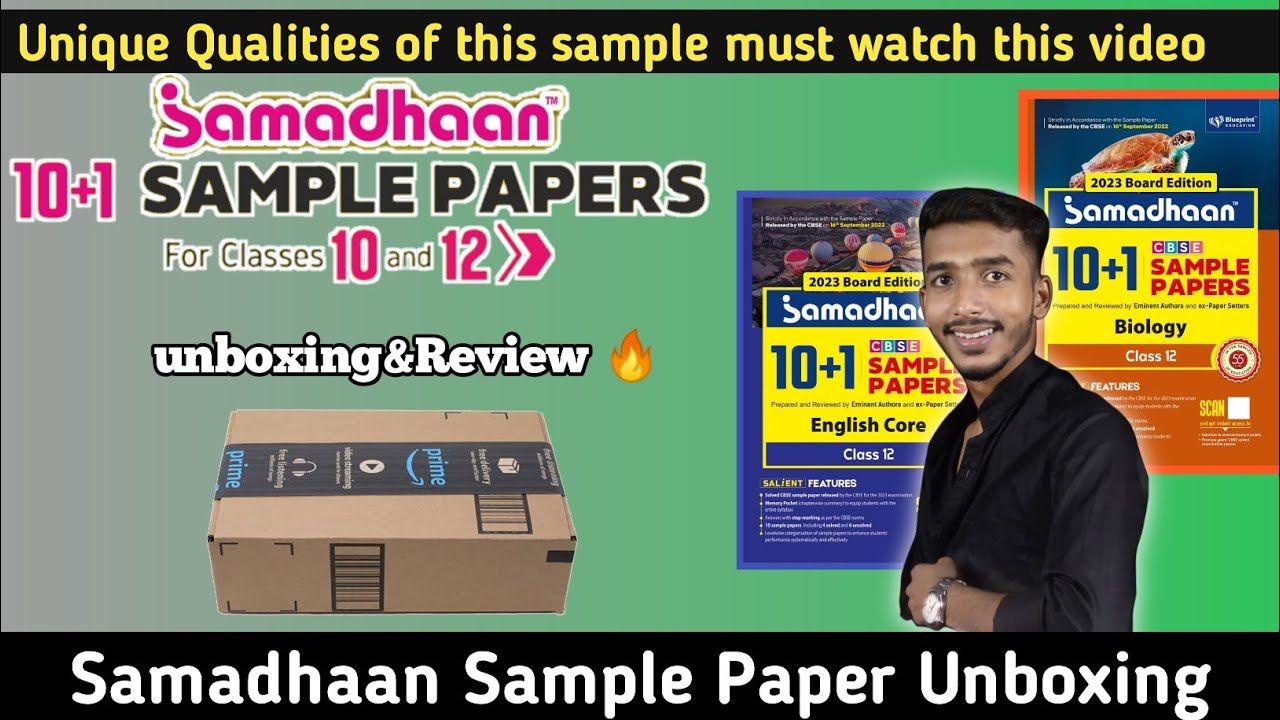 Watch video Samadhaan Sample Papers For Class-10&12 Unboxing | CBSE Sample Paper unboxing 2022-23 | Blueprint Now Samadhaan Sample Papers For Class-10&12 Unboxing | CBSE Sample Paper unboxing 2022-23 | Blueprint