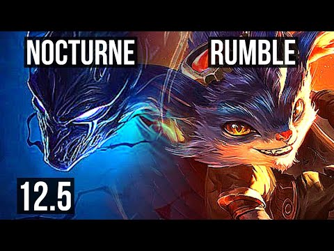 NOCTURNE vs RUMBLE (JNG) | 2.1M mastery, 5/1/7, 1000+ games | EUW Diamond | 12.5