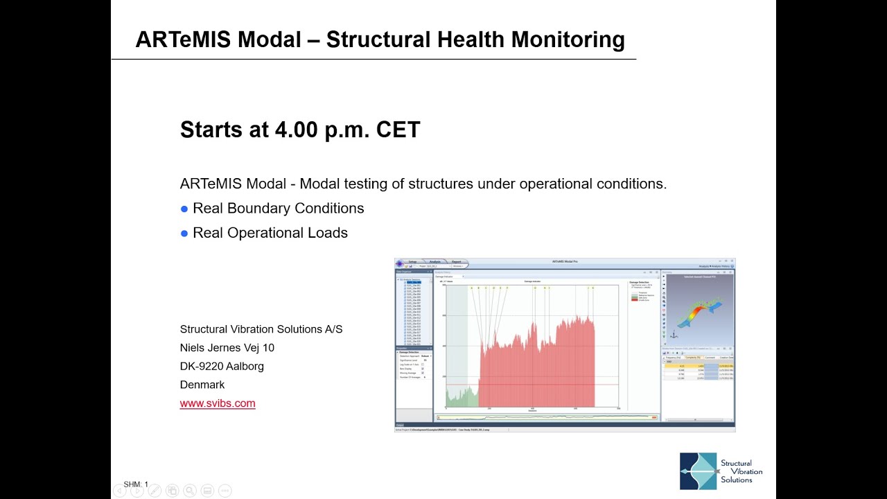 Webinar on Structural Health Monitoring (SHM) using ARTeMIS Modal