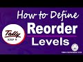 Reorder Levels And Minimum Quantity In Tally ERP 9 Learn Tally Accounting In Hindi