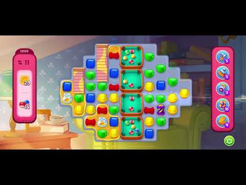 Homescapes level 12929 - no booster gameplay