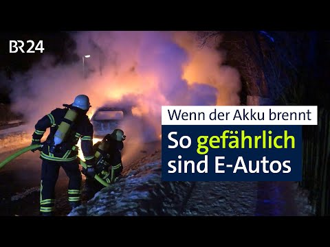 Burning electric car batteries: A challenge for the fire department | BR24 on site