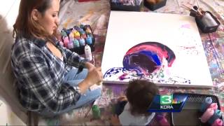 Two-year-old painter already selling her art