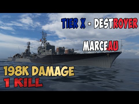World of Warships | Marceau | 1 KILL | 198K Damage - Replay Gameplay
