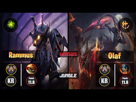 Challenger RAMMUS [Aftershock] (Jungle) VS  OLAF - Challenger KR Patch 11.8