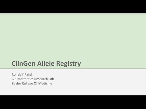 ClinGen Allele Registry