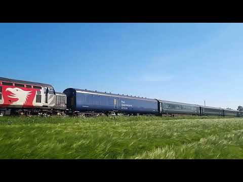 ROG 37510 dragging former GWR Castle Class HST 43170  Laira to Ely Papworth Sidings