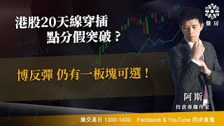 港股20天線穿插 點分假突破 ?博反彈 仍有一板塊可選 ! ｜阿斯 Vivian｜Tasty盤房 2025-12-29